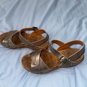 Kork Ease Gold Sandals. Size 7.